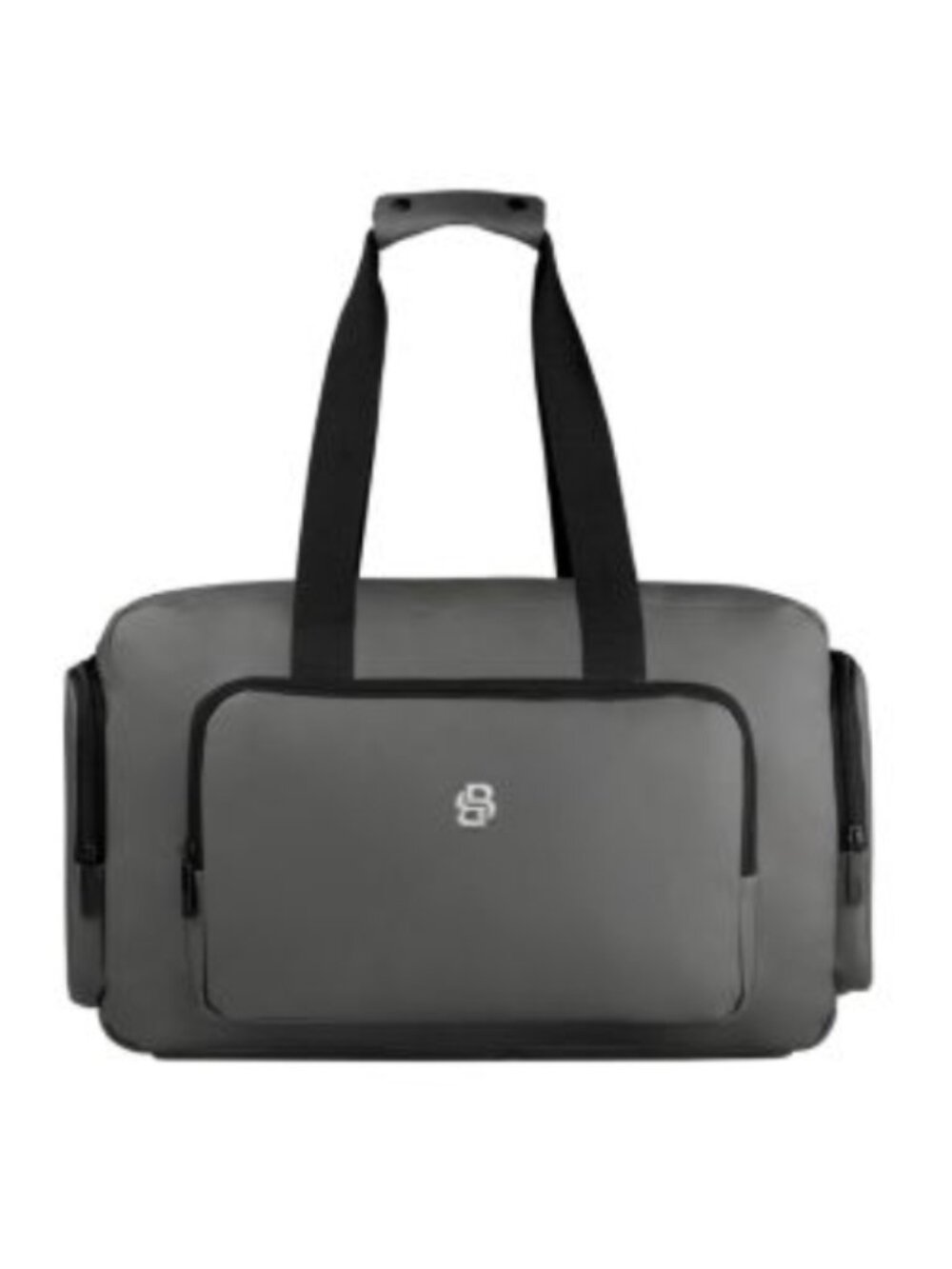 New HUGO BOSS Gray Men's Weekend Duffel Bag with Front Pocket